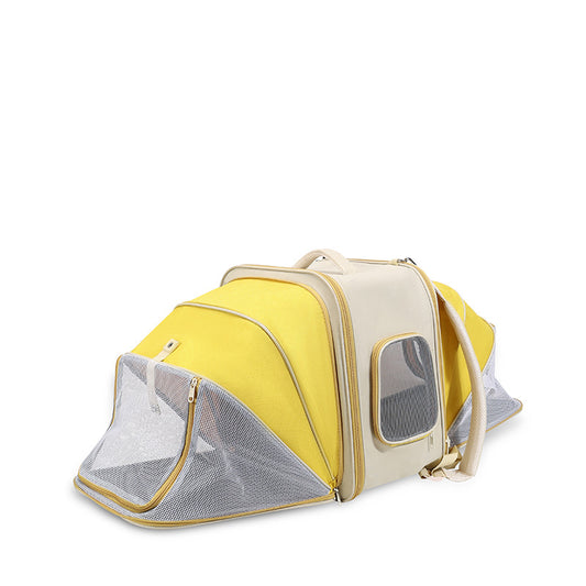 Expandable Pet Backpack – Breathable Carrier for Cats & Small Dogs