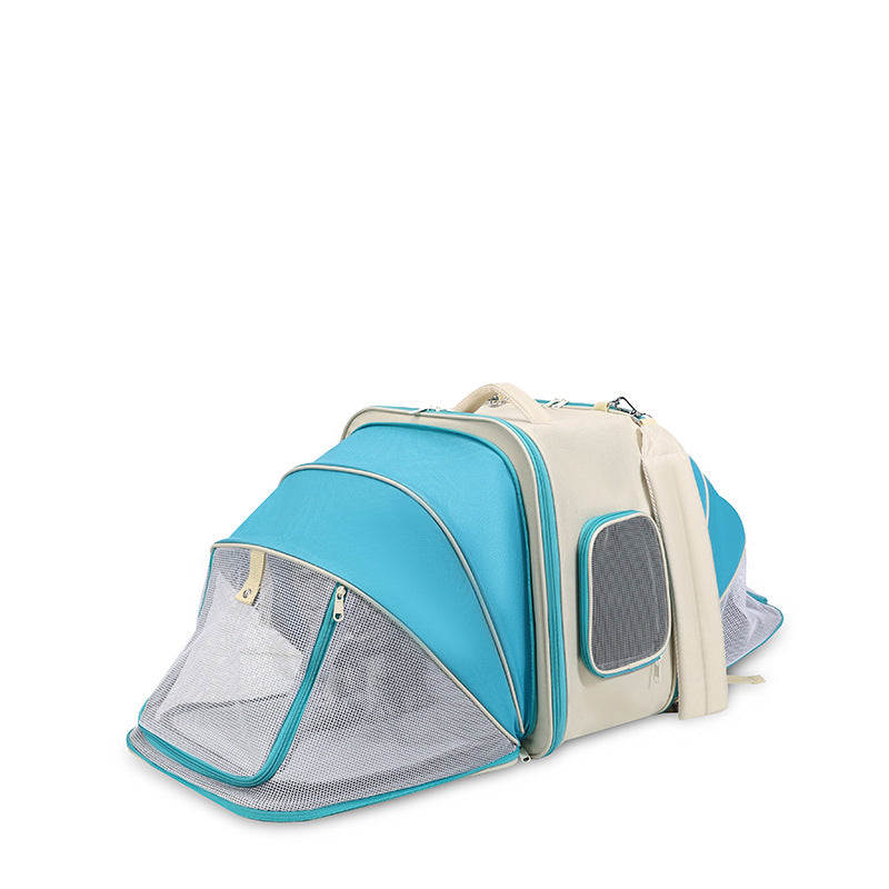 Expandable Pet Backpack – Breathable Carrier for Cats & Small Dogs