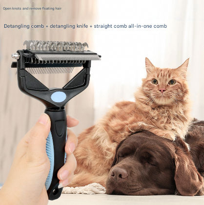 3-in-1 Pet Grooming Tool – Dematting, Deshedding & Finishing Brush