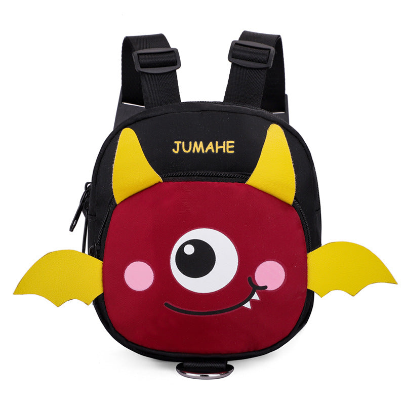 Adorable Monster Small Pet Backpack Harness - Treat Pouch with Poop Bag Dispenser