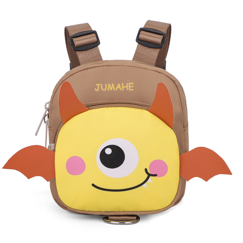 Adorable Monster Small Pet Backpack Harness - Treat Pouch with Poop Bag Dispenser