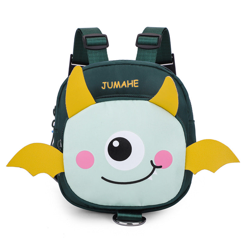 Adorable Monster Small Pet Backpack Harness - Treat Pouch with Poop Bag Dispenser