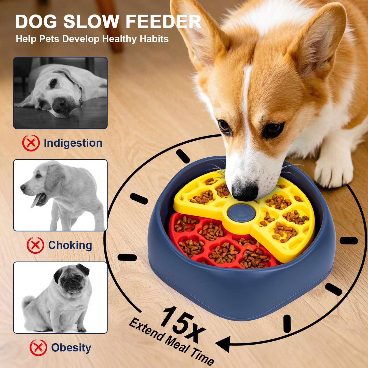 Interactive Dog Puzzle Feeder Bowl - Slow Eating & Mental Stimulation