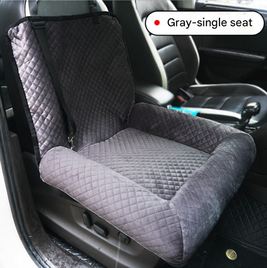 Plush Dog Car Seat & Travel Bed for safer travel