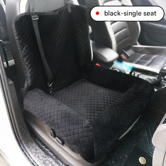 Plush Dog Car Seat & Travel Bed for safer travel